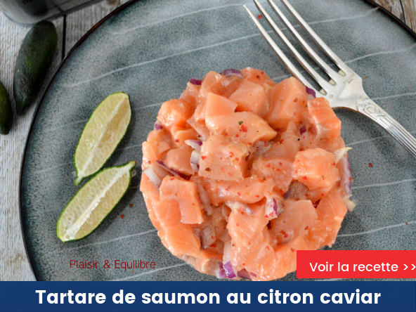 Tartare de saumon au citron caviar